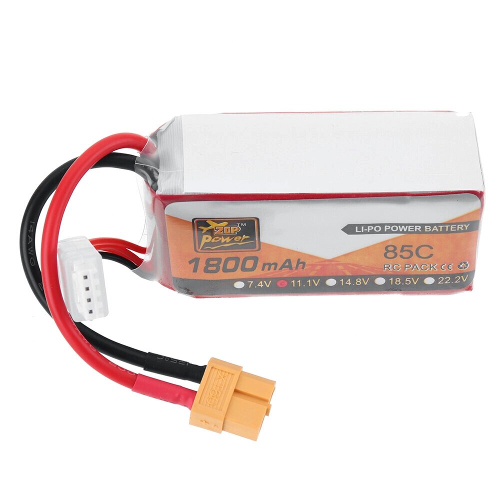 ZOP POWER 11.1V 1800mah 85C 3S lipo батарея разъем XT60 для RC дрон - выбрать