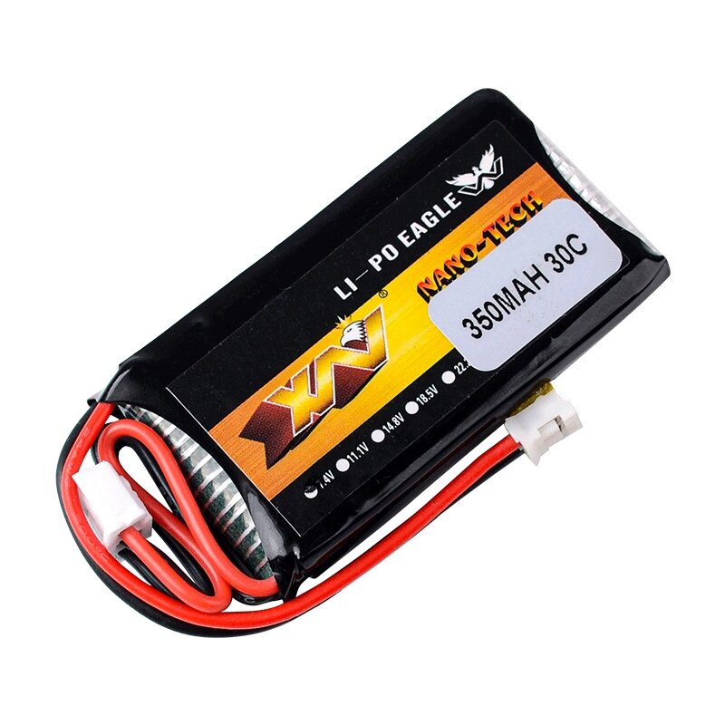 7,4 В 350 мач 30C 2S lipo батарея PH2.0 штекер для AXIAL SCX24 90081 C10 1/24 RC авто модель RC - фото