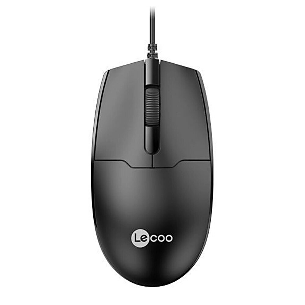 Lenovo Lecoo MS101 Wired Мышь Ergonomic Office Мышь Optical Tracking Оптимизированный внешний вид Мыши Plug&amp;Play для ПК - доставка