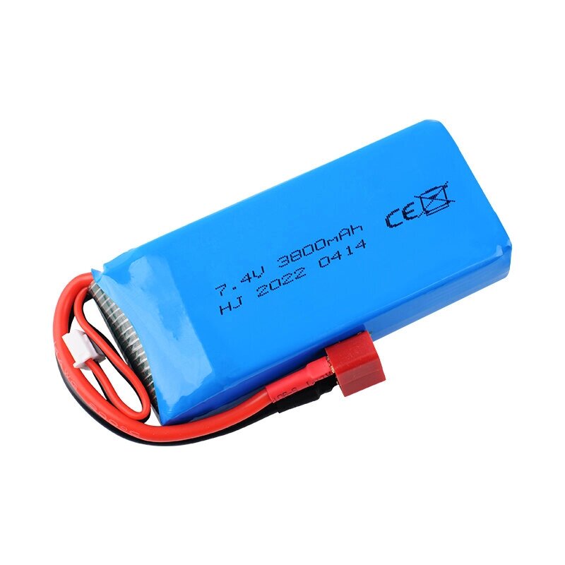 7,4 В 2S 3800 мАч T Deans Plug LiPo Батарея для Wltoys Авто 124017 144010 124019 124018 и 144001 Авто - скидка