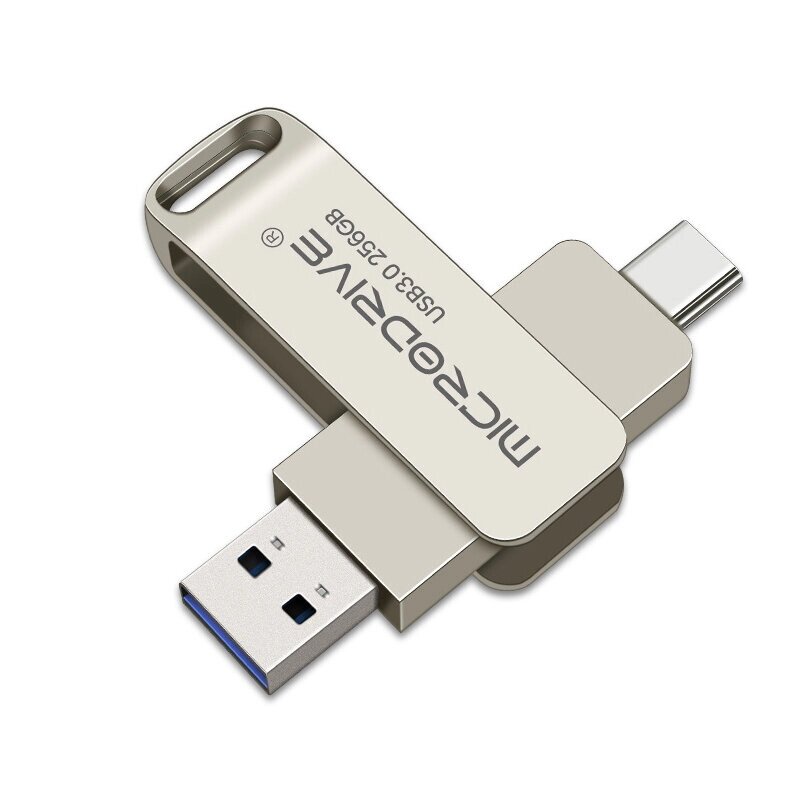 Microdrive МДТУ21 256 ГБ USB3.0 и USB-C Flash Высокоскоростной мини-портативный накопитель с двойным интерфейсом U-диск - описание