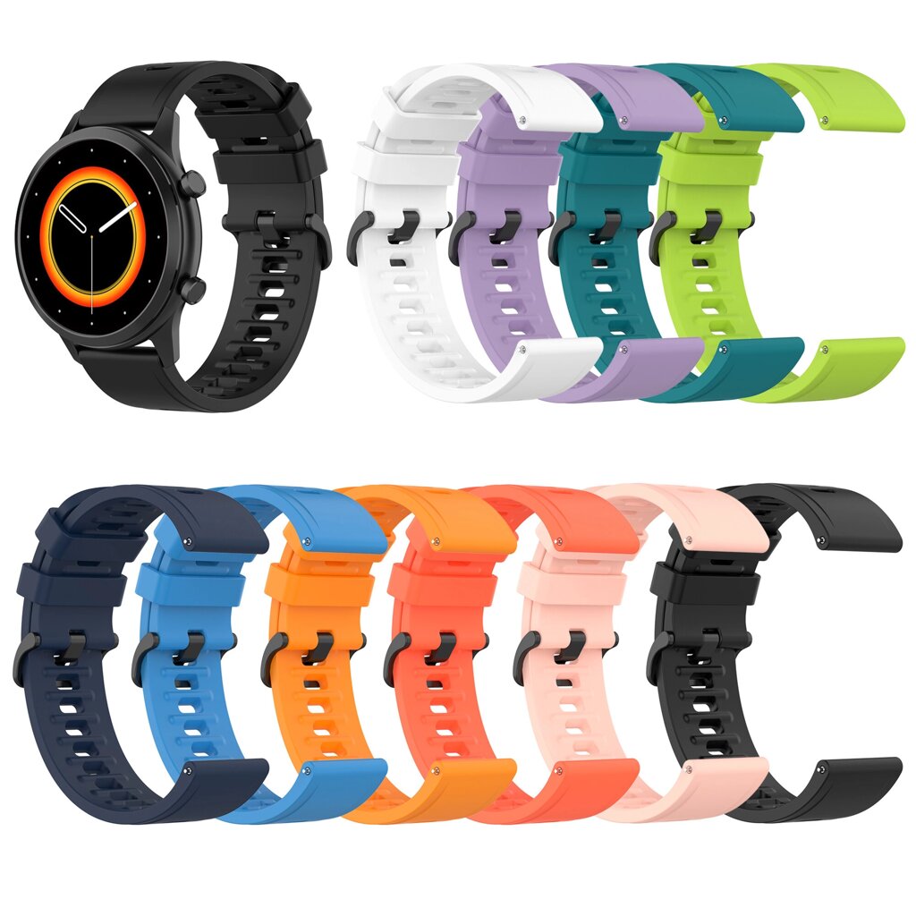 Bakeey 20/22 мм Pure Color Sweatproof Soft Силиконовый Часы Стандарты Замена ремешка для Garmin Vivowatch - обзор