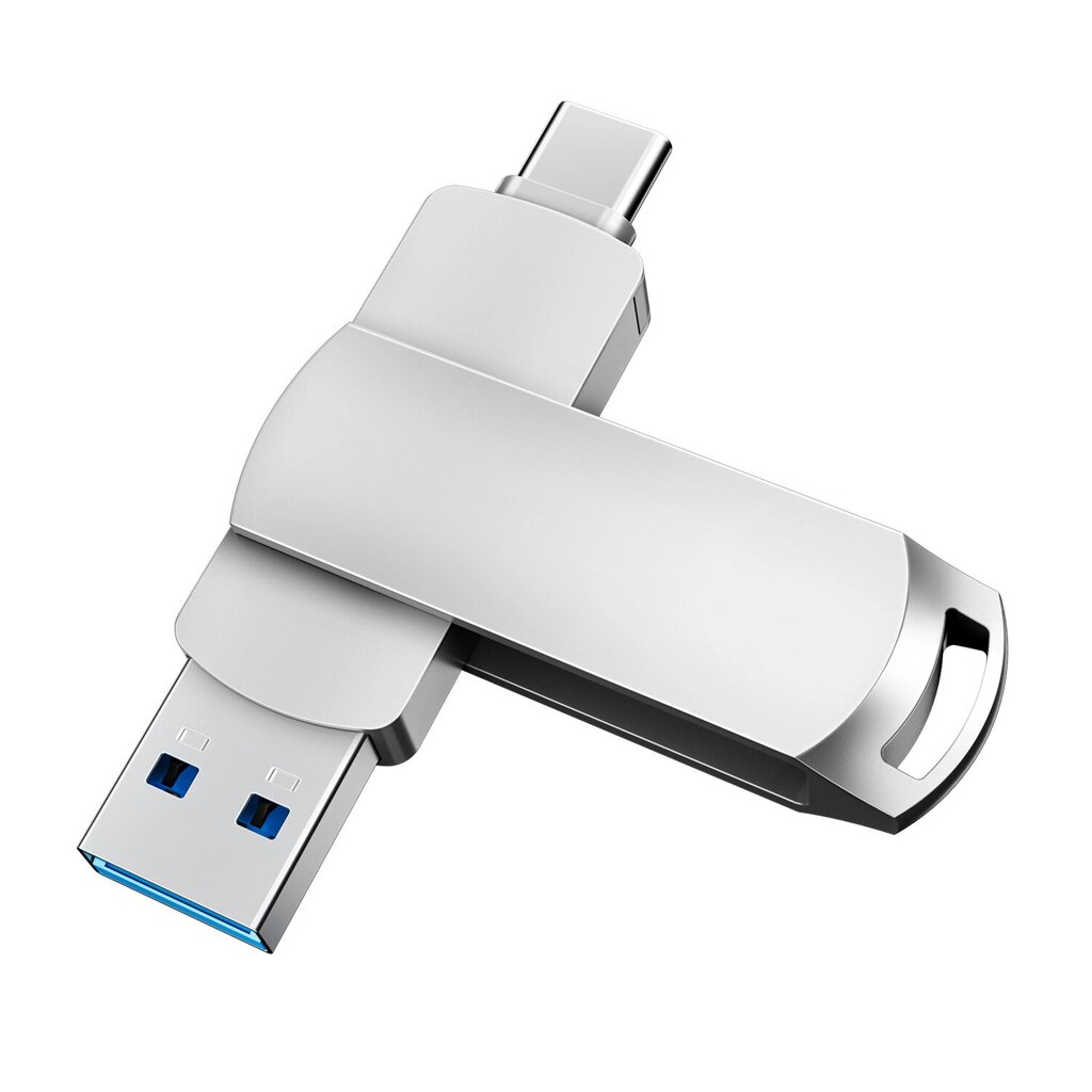 2 в 1 Type-C USB 3.0 USB Flash Диск мини-памяти Высокоскоростной 32GB 64GB 128 ГБ 256 ГБ Металлический портативный диск - описание