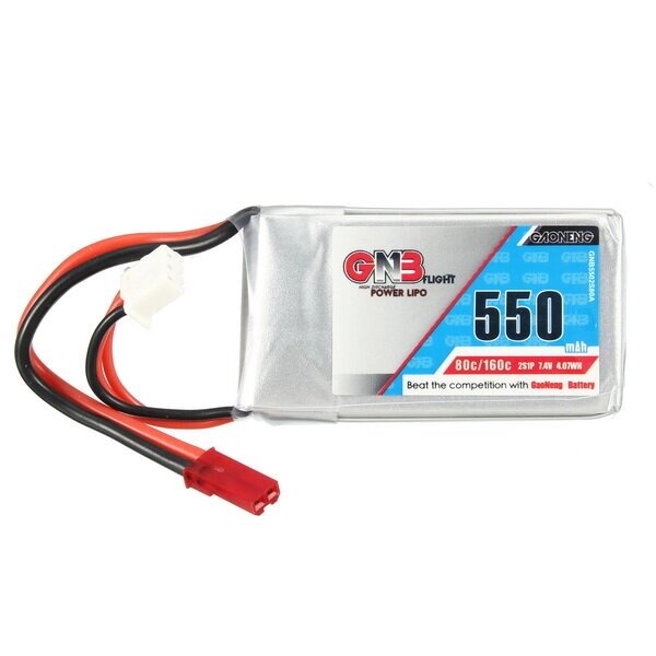 Gaoneng GNB 7.4V 550mah 80/160C 2S lipo батарея разъем JST для RC дрон - сравнение