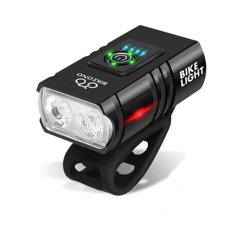 Яркий велосипедный фонарь USB-заряжаемый MTB Mountain Bicycle Front Light Bike Headlight Flashlight Cycling Scooter Lamp - обзор