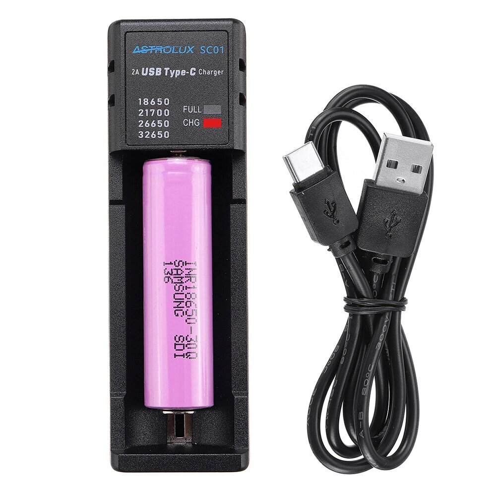 Astrolux SC01 Type-C 2A Quick Charge USB Батарея Зарядное устройство Li-ion / IMR / INR / ICR Зарядное устройство для 1 - Bangoo