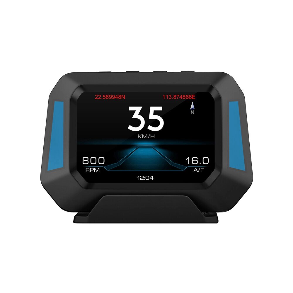 GEYIREN Р21 HUD Head Up Дисплей OBD 3,5 дюйма Авто Предупреждение о превышении скорости Инклинометр Автоматическая элект - описание