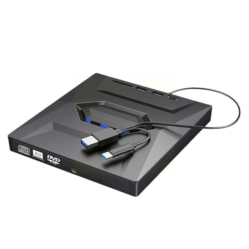 Внешний CD/DVD-привод USB 3.0 Type-C 3 в 1 DVD-привод Player. Optical Drive со слотами SD/TF и USB3.0 Оптические приводы д - особенности