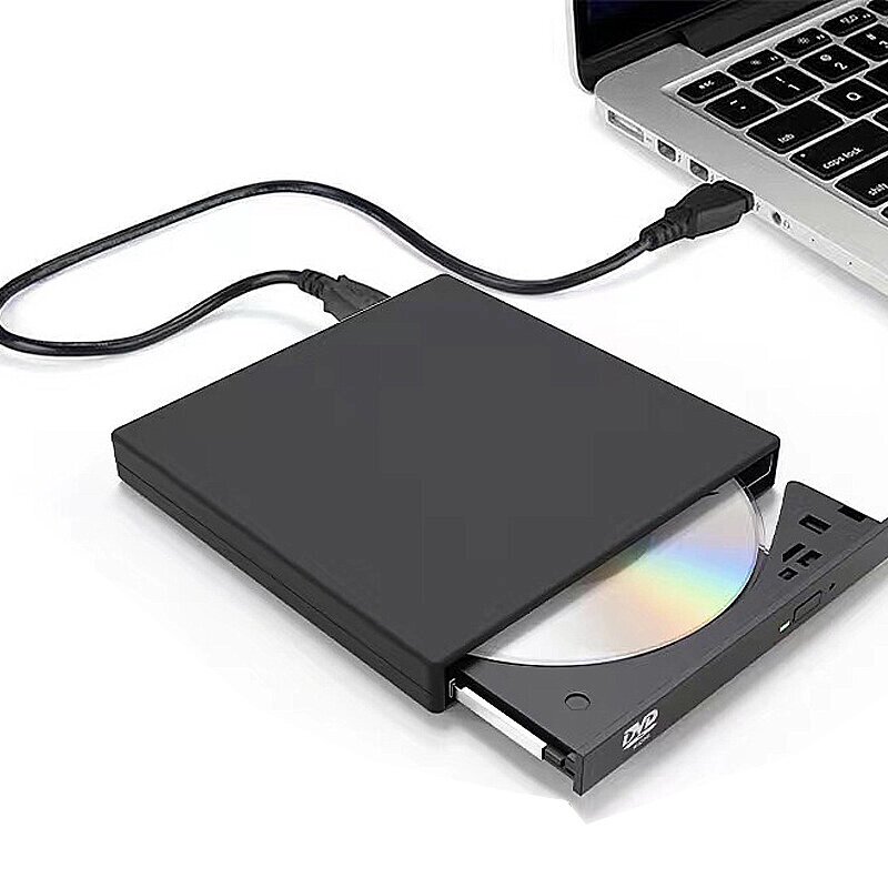 USB2.0 Портативный внешний DVD-привод для оптических дисков 24-кратная высокоскоростная запись Интеллектуальное шумопода - наличие