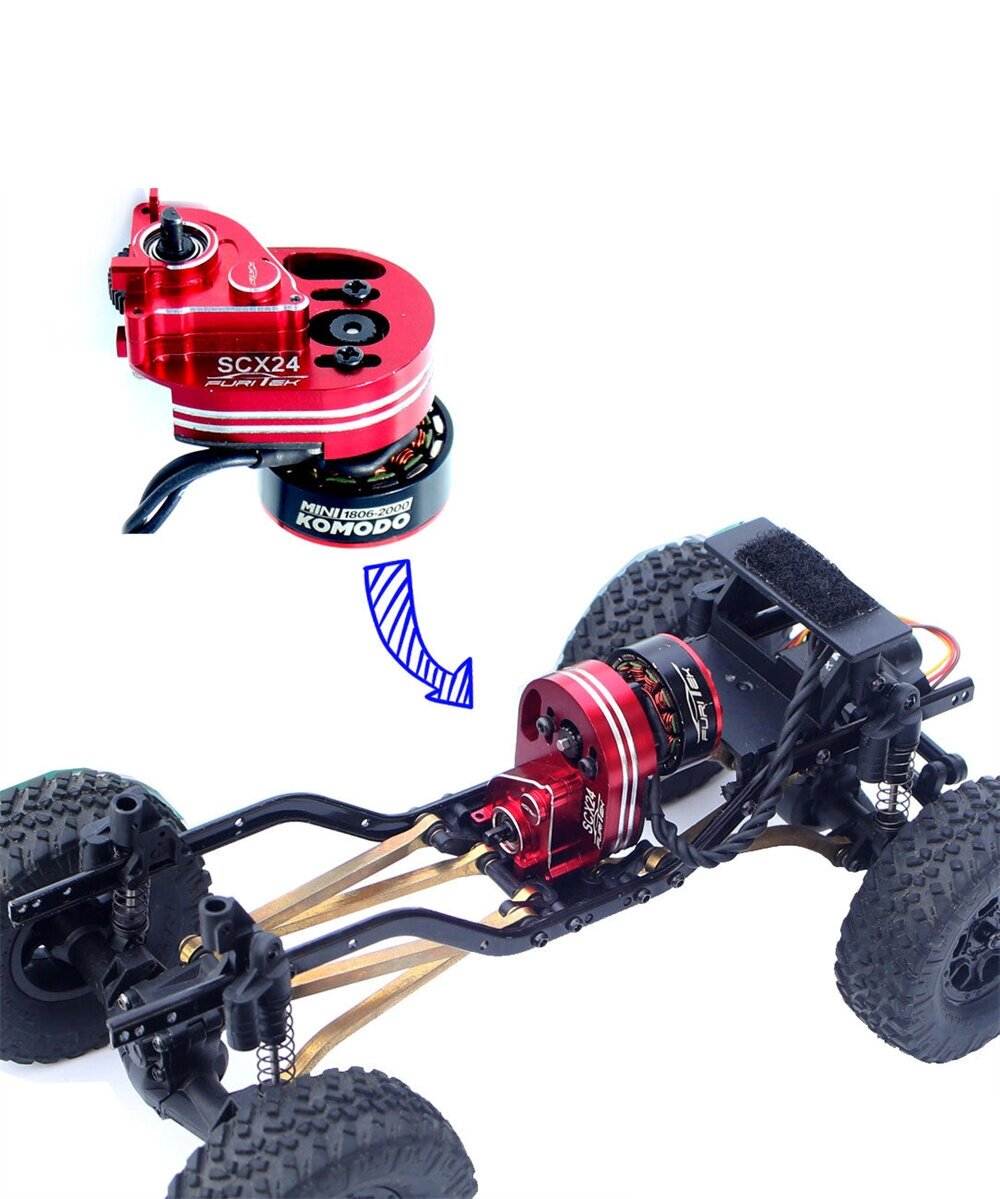 Коробка передач FURITEK Mini Stellar с Mini KOMODO Бесколлекторный мотор для SCX24 1/24 Micro Rock Crawler RC Авто Запча - опт