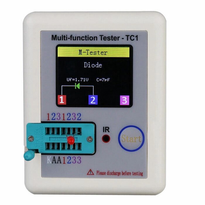 LCR-TC1 1,8 дюйма Colorful Дисплей Многофункциональный TFT Тестер транзисторов с подсветкой для диодов, триодов, конденс - отзывы