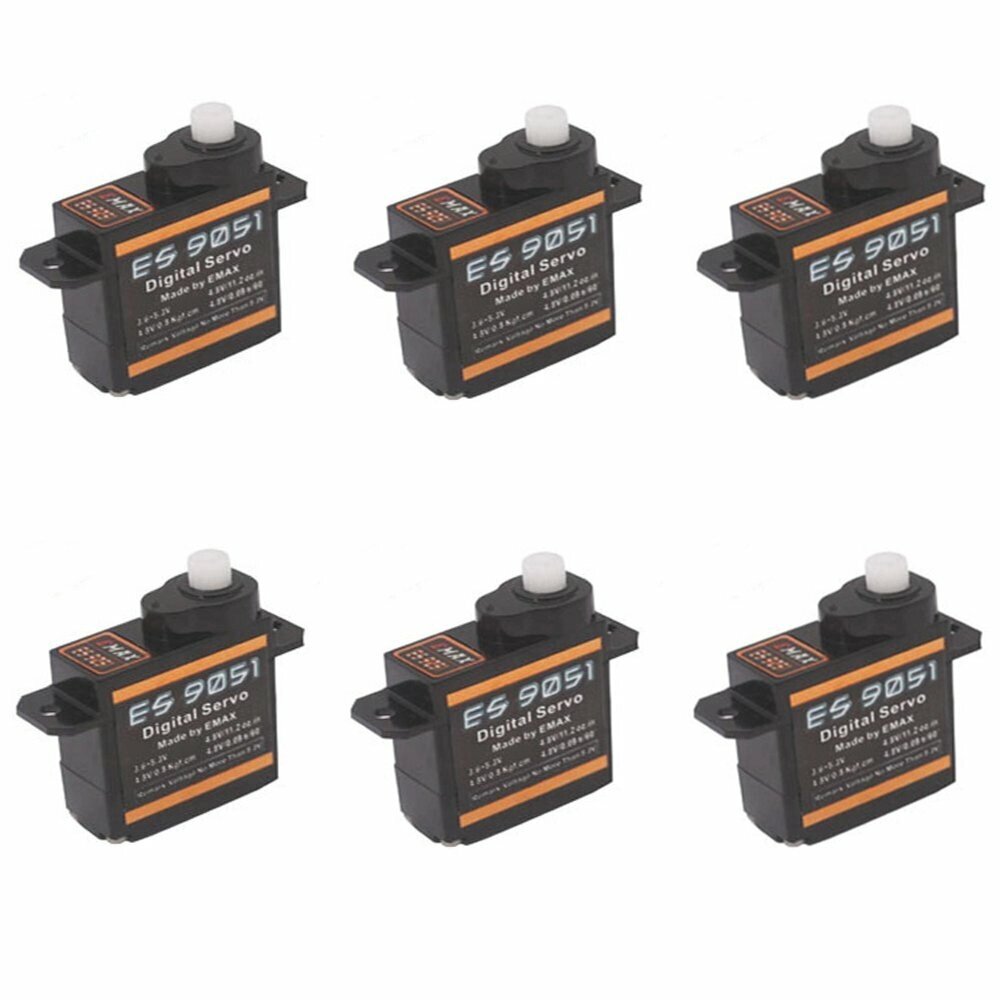 6PCS Emax ES9051 4.3g Цифровой мини Сервопривод для модели RC - обзор