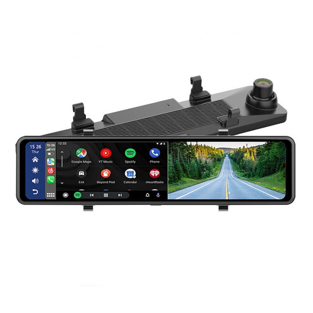 CP06 11,26 дюймовый 2K + 1080P автомобильный видеорегистратор Dash Cam Carplay Android AUTO WIFI bluetooth голосовое упр - интернет магазин