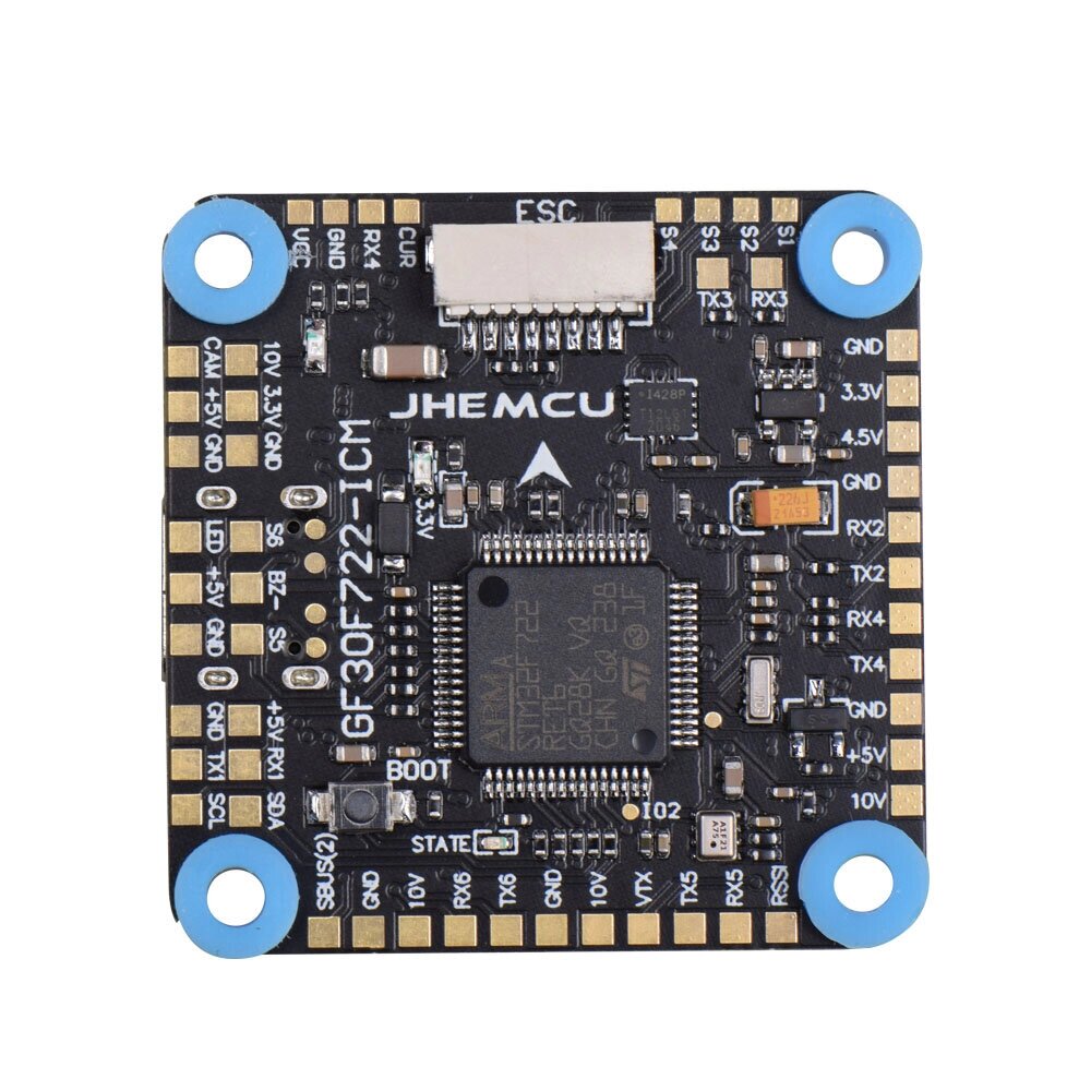 30X30 мм jhemcu GF30F722-iCM F722 baro OSD 5V 10V dual BEC flight controller 3-8S для FPV freestyle HD RC дрон - гарантия