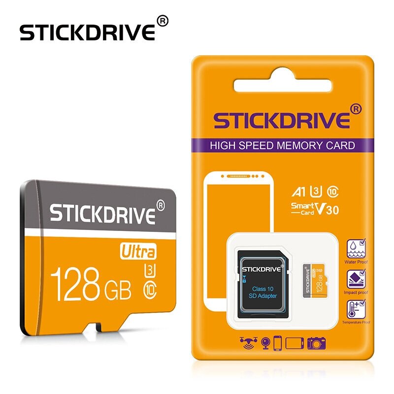 Stickdrive 128 ГБ TF карта памяти Micro SD карта Flash смарт-карта для вождения рекордер телефона камера - особенности