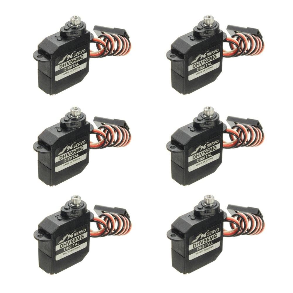 6PCS JX Сервопривод DHV56MG 5.6g DS Digital Coreless MG Metal Gear HV Сервопривод 1.2 кг 0.10сек для самолета RC - особенности