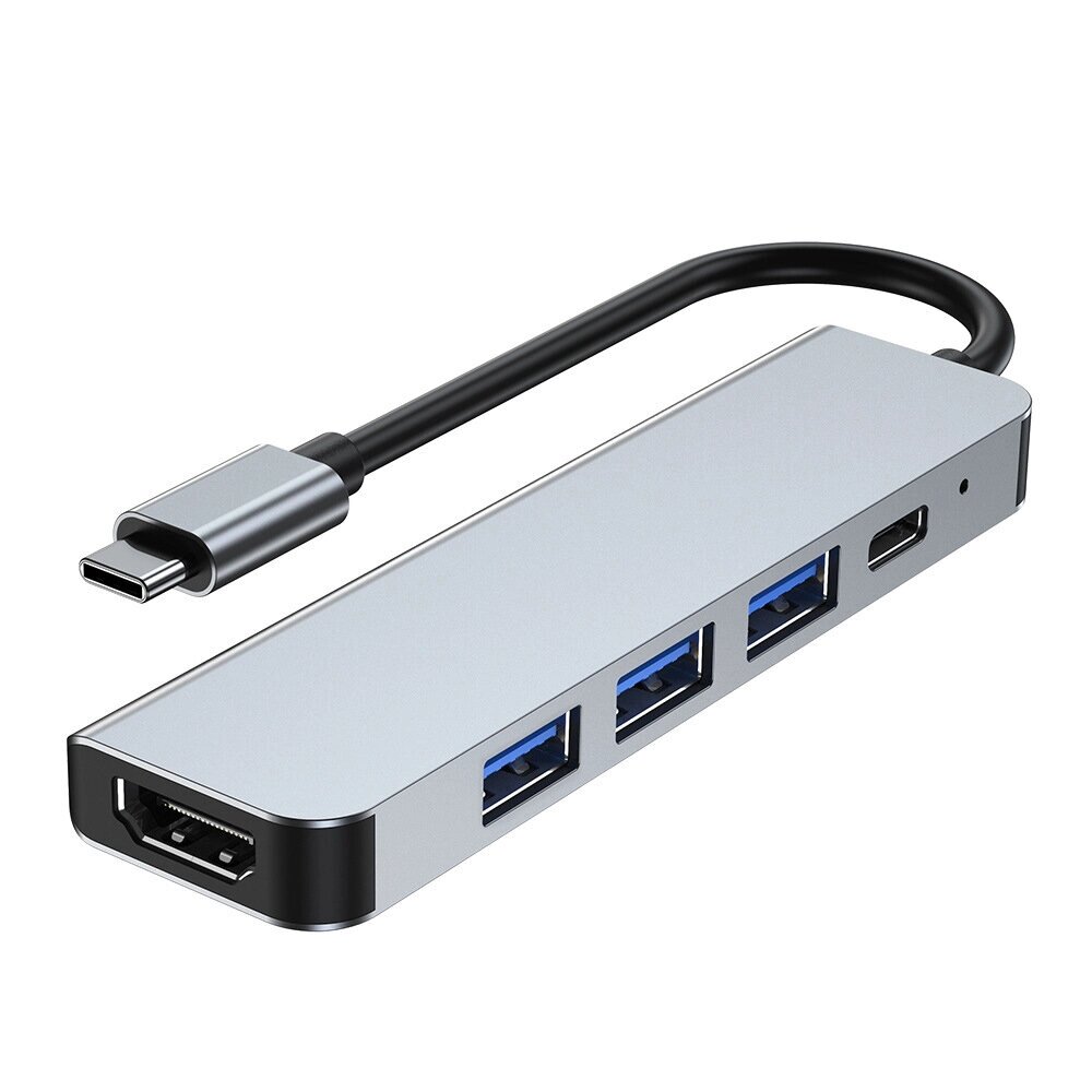 Разветвитель концентратора USB-C 5 в 1 Тип-с Док-станция с USB3.0 USB2.0 USB-C PD 87 Вт 4K HDMI-совместимость для ПК Ноу - отзывы