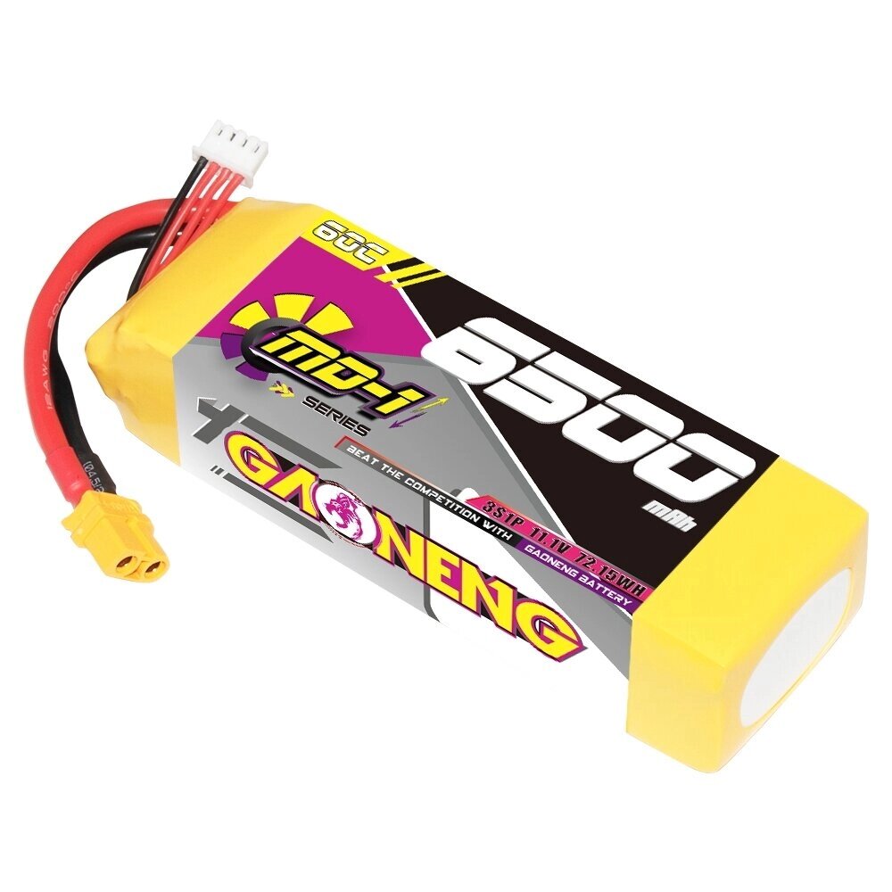 Gaoneng GNB 11,1 В 6500 мАч 60C 3S LiPo Батарея T Plug / XT60 Разъем для 1/10 1/8 1/7 Шкала RC Авто - акции