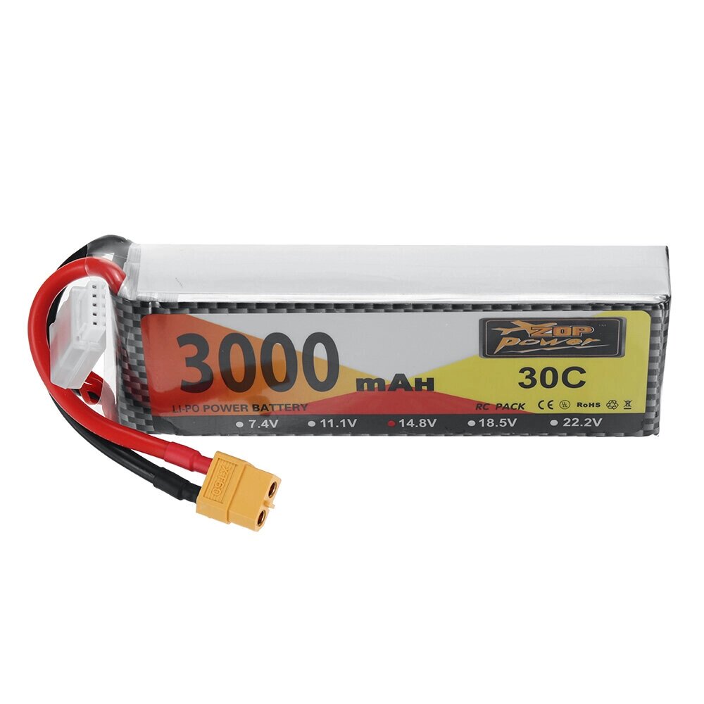 ЗОП Мощность 14,8 В 3000 мАч 30C 4S LiPo Батарея Разъем XT60 для RC Дрон - скидка