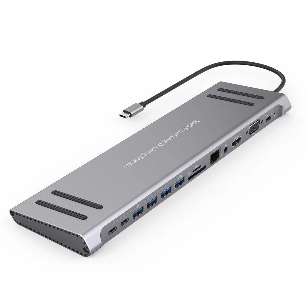 Сетевой концентратор док-станции USB C 13 в 1 с HDMI VGA PD 3.0 USB C 10/100M Gigabit Подставка для ноутбука Mac. Book iPa - характеристики