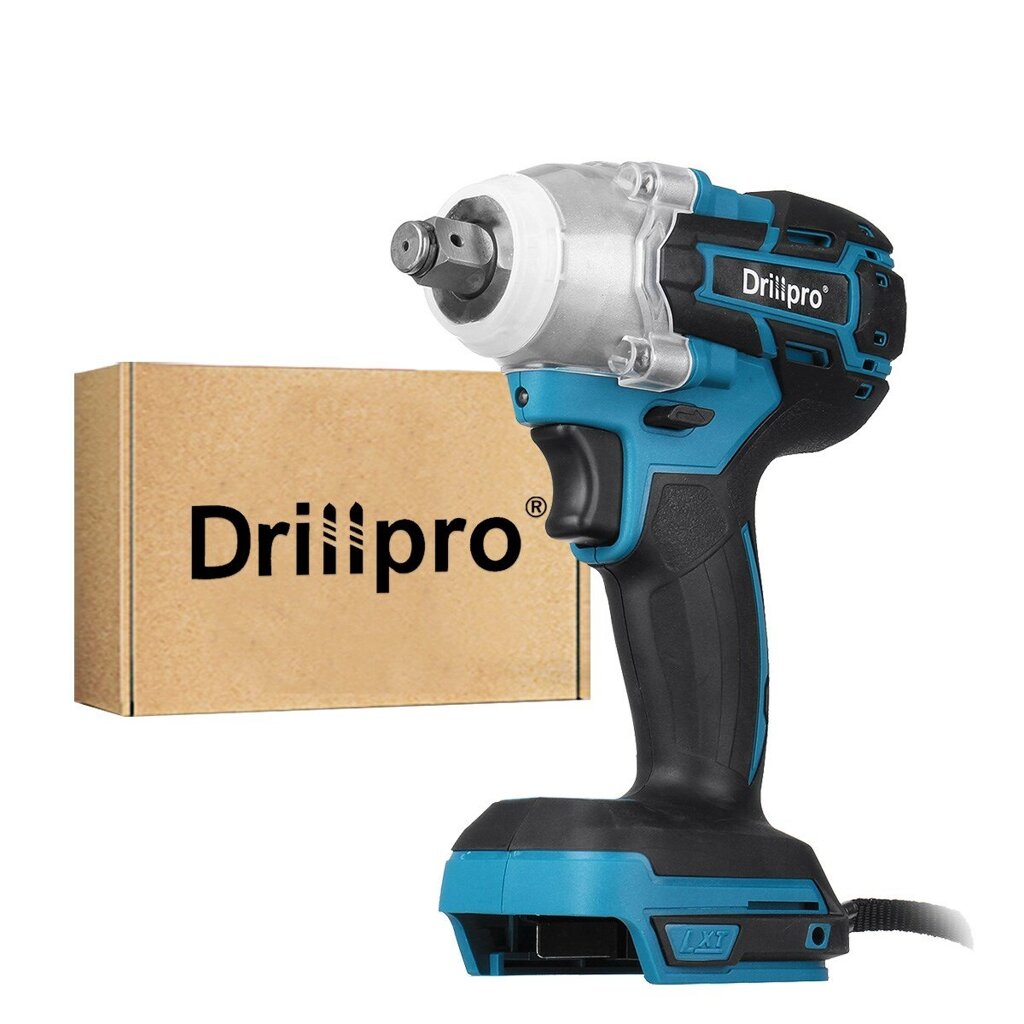 Drillpro 18 В 0-3200 об/мин Аккумуляторный ударный Гаечный ключ Драйвер Бесколлекторный мотор С Светодиодный Электрическ - акции