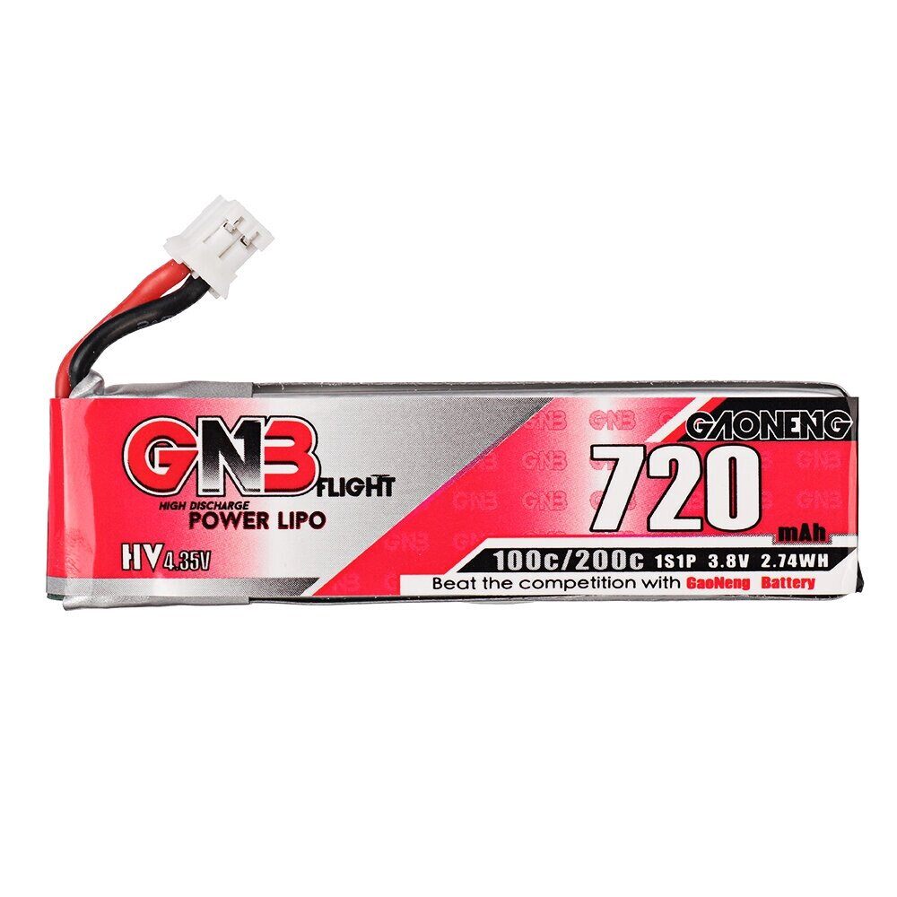 Gaoneng GNB 3.8V 720mAh 100C 1S LiPo Батарея PH2.0 Разъем для Flywoo Firefly 1S - обзор