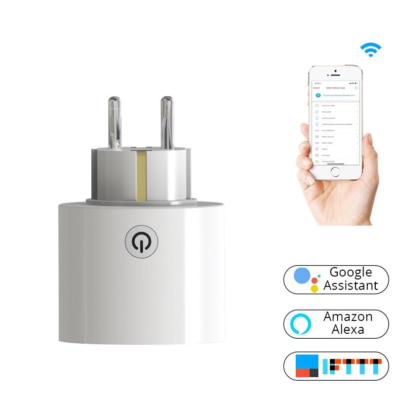 Wi-Fi Smart Plug Стандартная мощность ЕС Разъем Приложение Smart Life/Tuya Дистанционное Управление Работа с Alexa Googl - преимущества