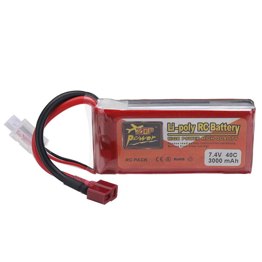 ZOP POWER 7.4V 3000mah 40C 2S lipo батарея T deans plug для RC дрон - выбрать