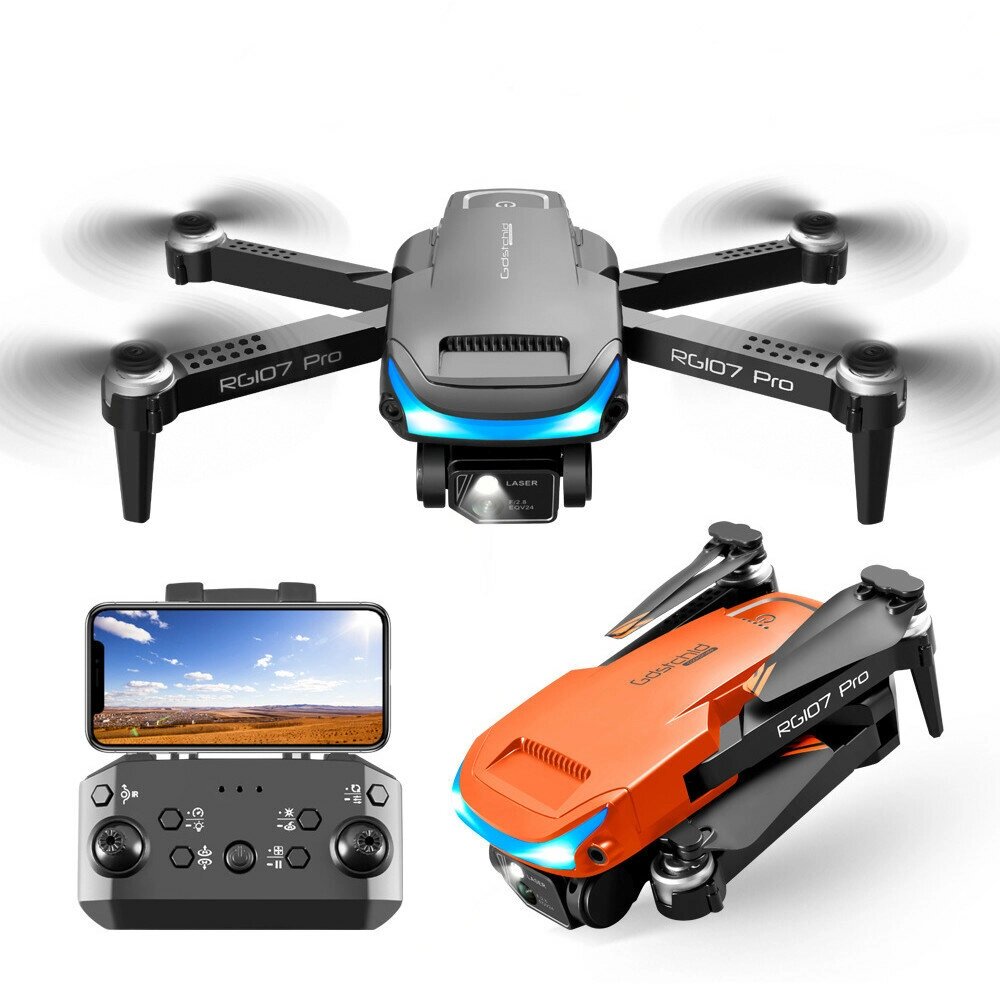 RG107 RG-107 PRO 5G WiFi FPV с 4K HD ESC Dual камера Обход препятствий Оптический поток Позиционирование Складной RC Дро - отзывы