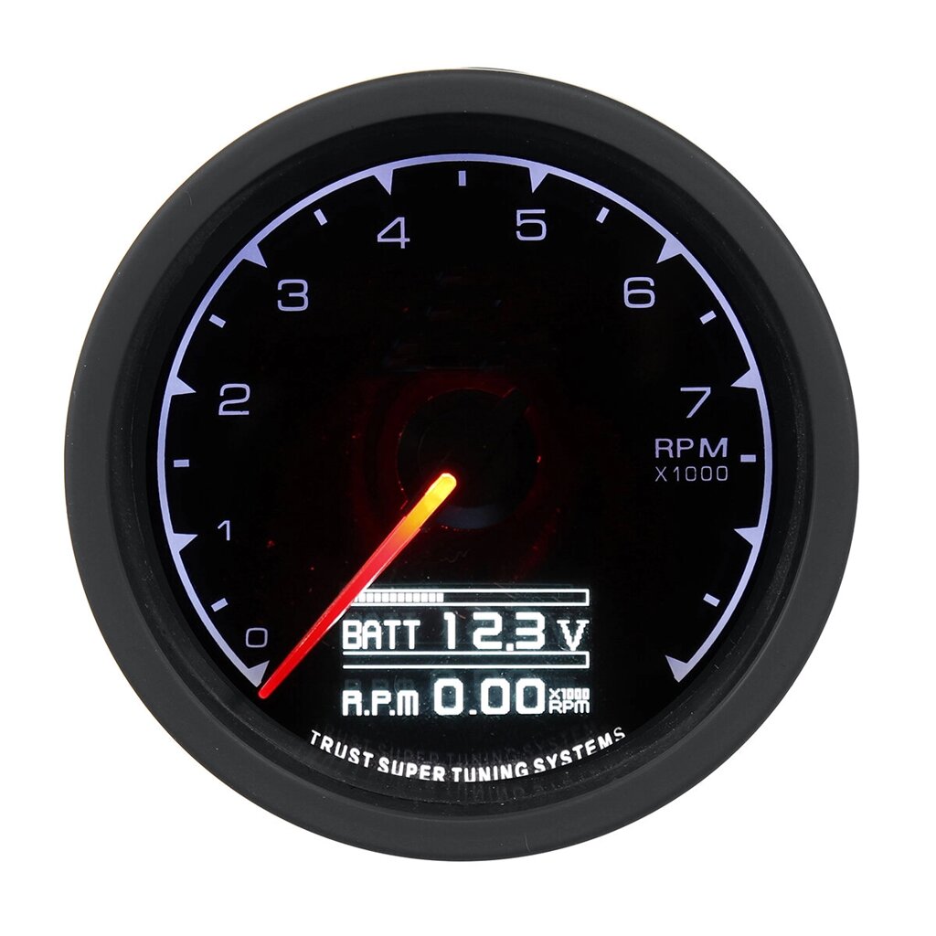 12V 2.5&quot; 62MM 7 Color Multi D/A LCD Digital Display Tachometer Gauge с датчиком - акции