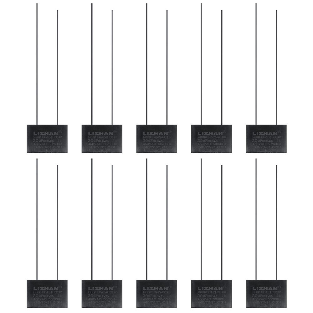 10 шт CBB61 450 В 20 мк. Ф пусковая емкость конденсатор вентилятора переменного тока CBB Мотор рабочий конденсатор 450 В 2 - обзор
