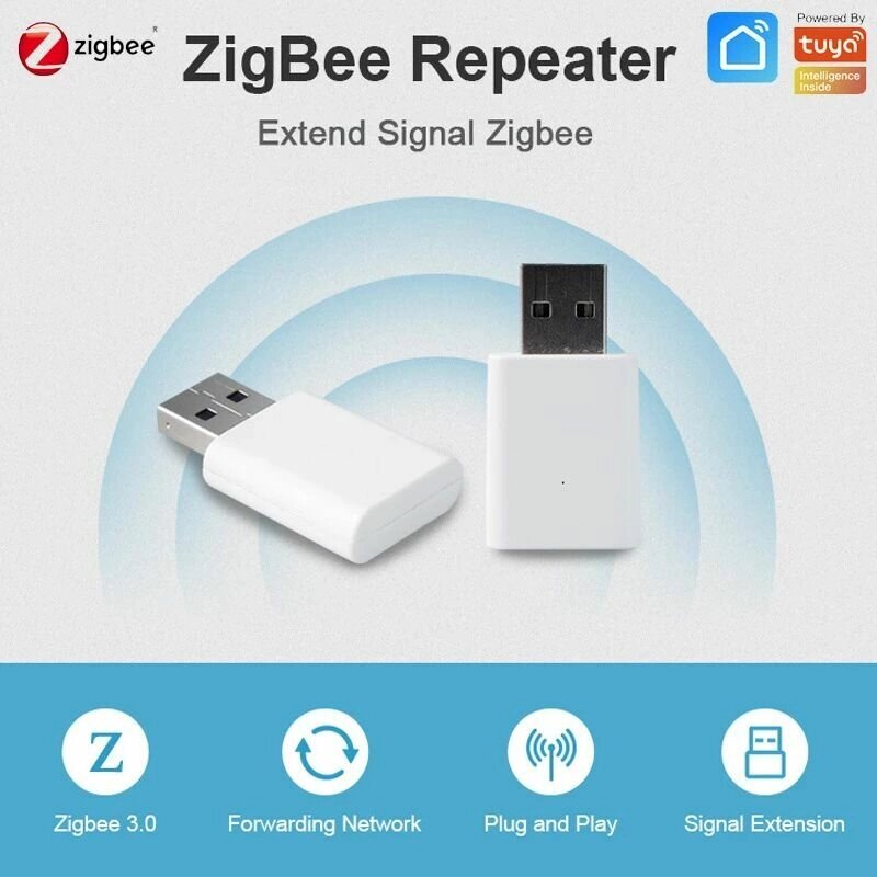 Tuya Zig. Be 3,0 повторитель сигнала USB-удлинитель для Smart Life датчики устройств Zig. Be расширяют 20-30 м повторитель у - фото