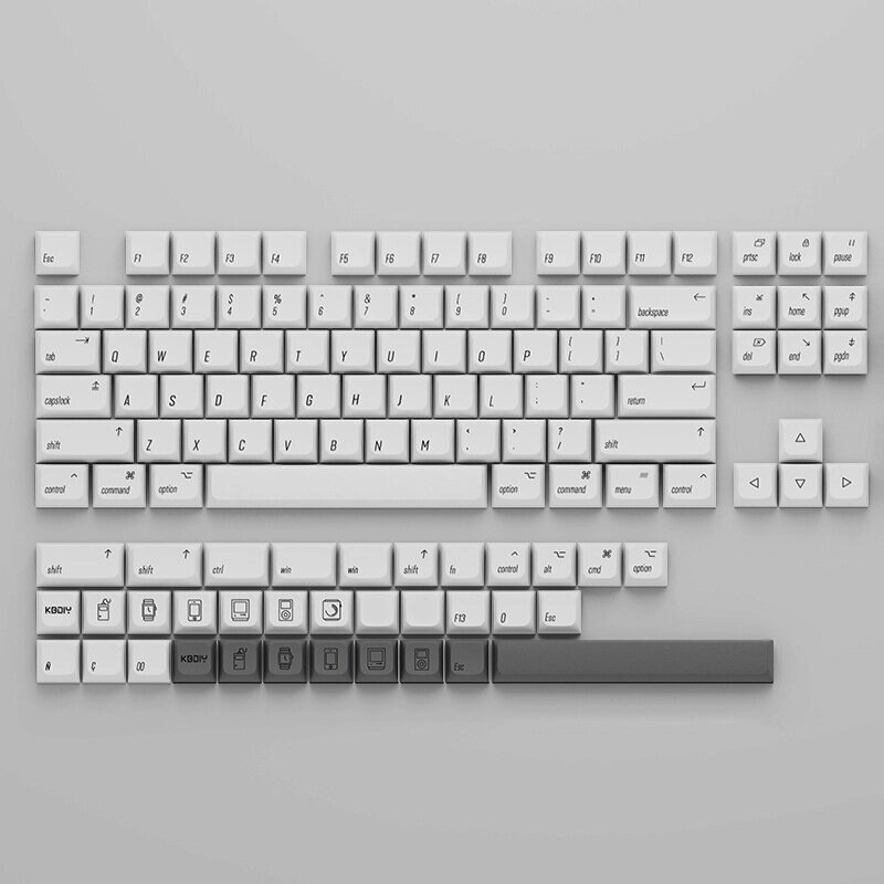 Набор из 138 клавиш белого цвета из ПБТ XDA Profile Sublimation For MAC Keycaps для клавиатур Механический - описание