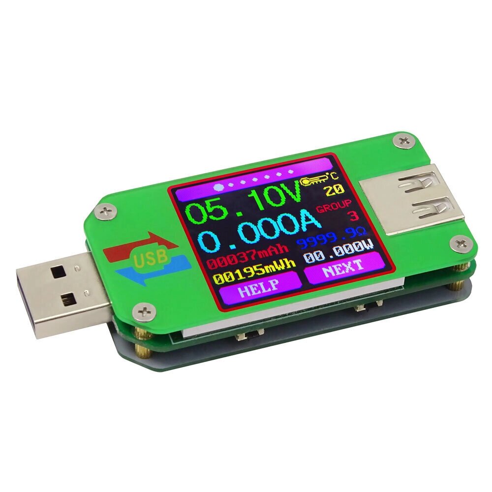 RIDEN UM24/UM24C USB 2.0 Color LCD Дисплей Тестер Напряжение Амперметр Вольтметр Amperimetro Батарея Измерение заряда С - отзывы