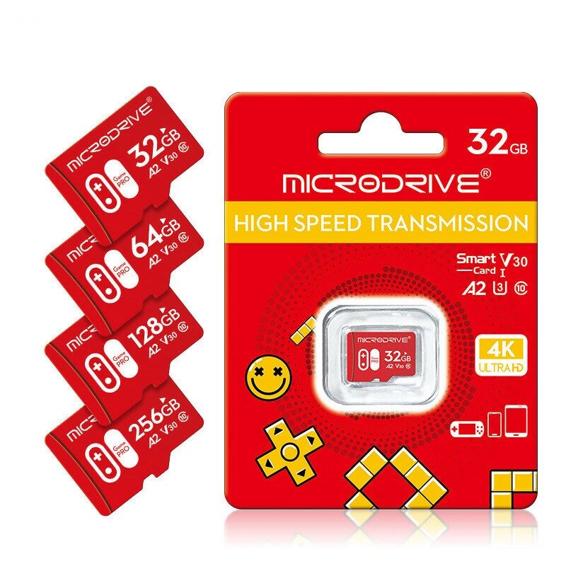 SD-карта Microdrive TF 256 ГБ 128 ГБ 64GB 32GB Flash Карта памяти C10 Высокоскоростная карта SDXC SDHC для игровой консо - заказать