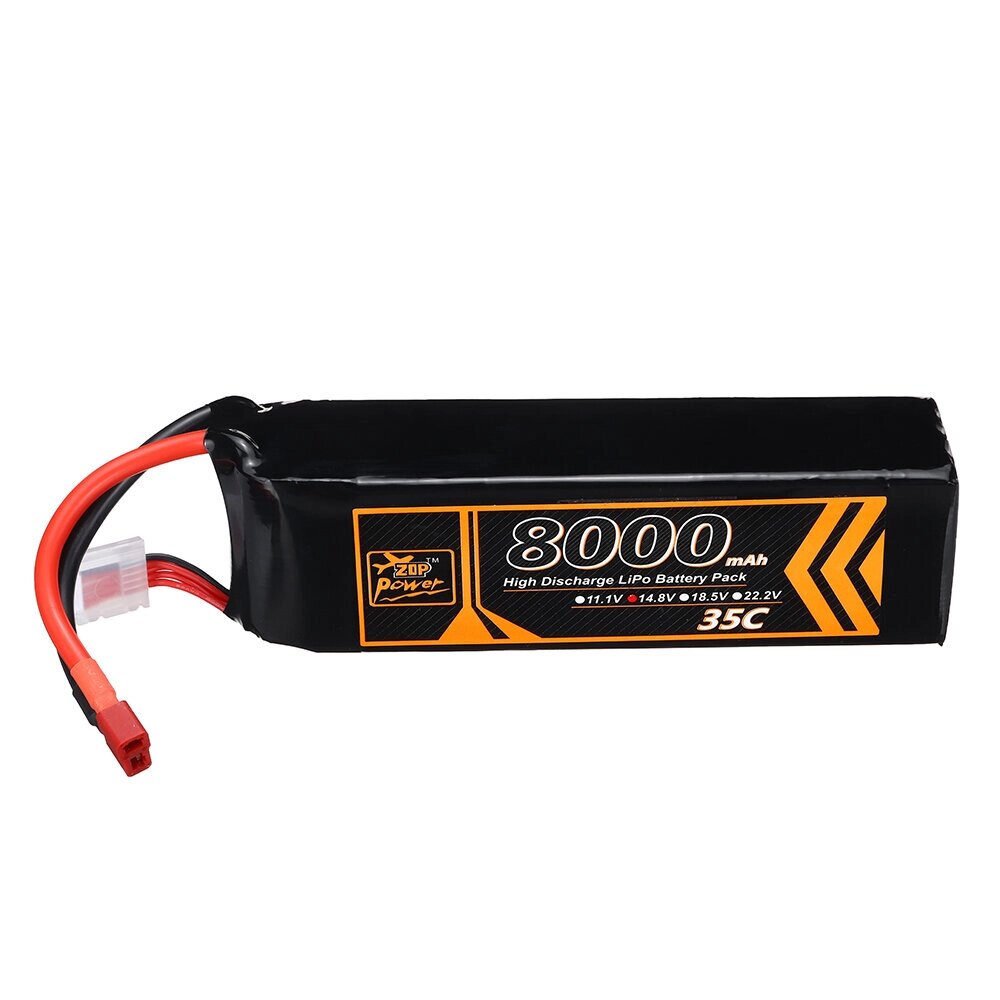 ZOP Power 14,8 В 8000 мАч 35C 4S LiPo Батарея T Deans Plug для RC Дрон - распродажа