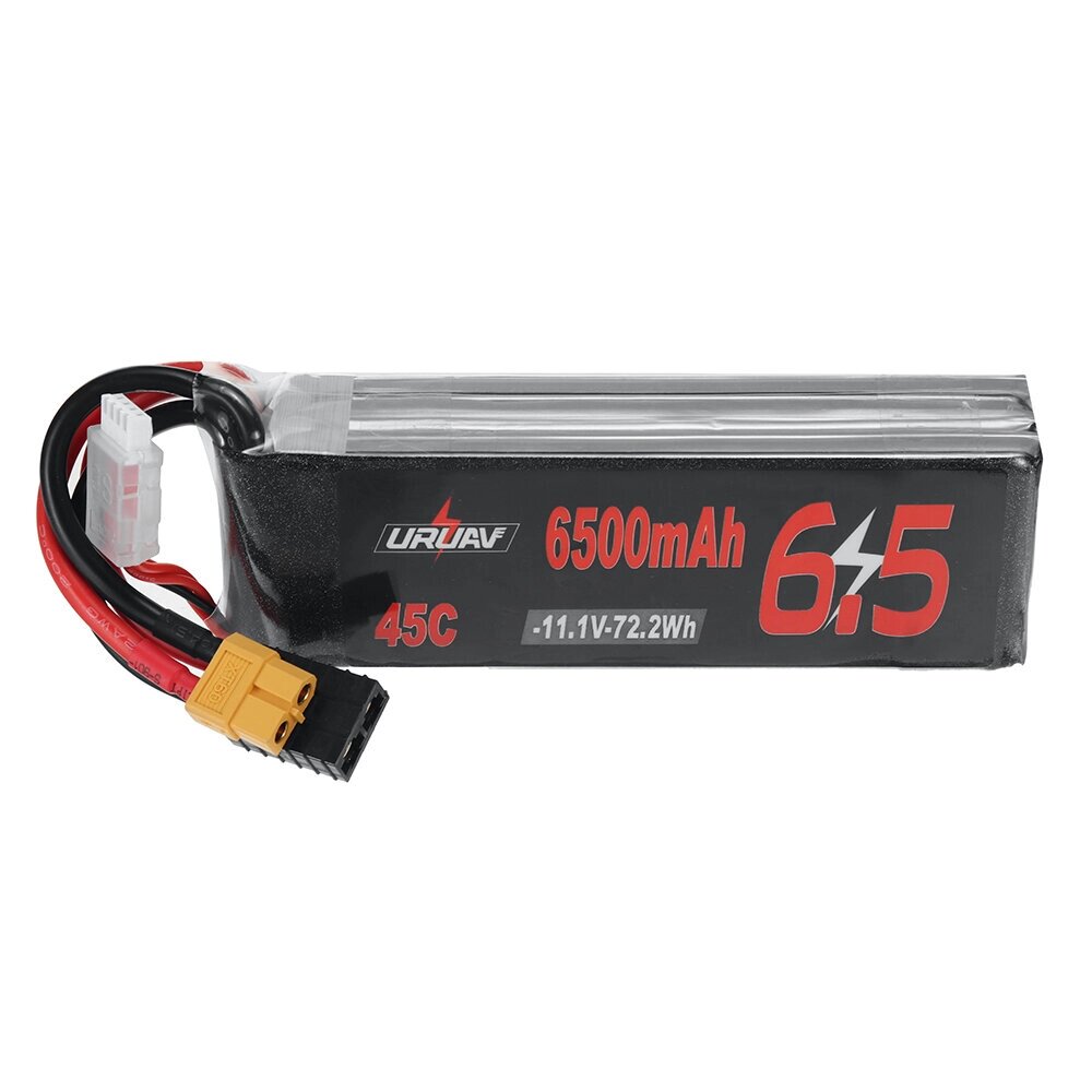 URUAV 11.1V 6500mah 45C 3S lipo батарея разъем XT60 для RC дрон - фото