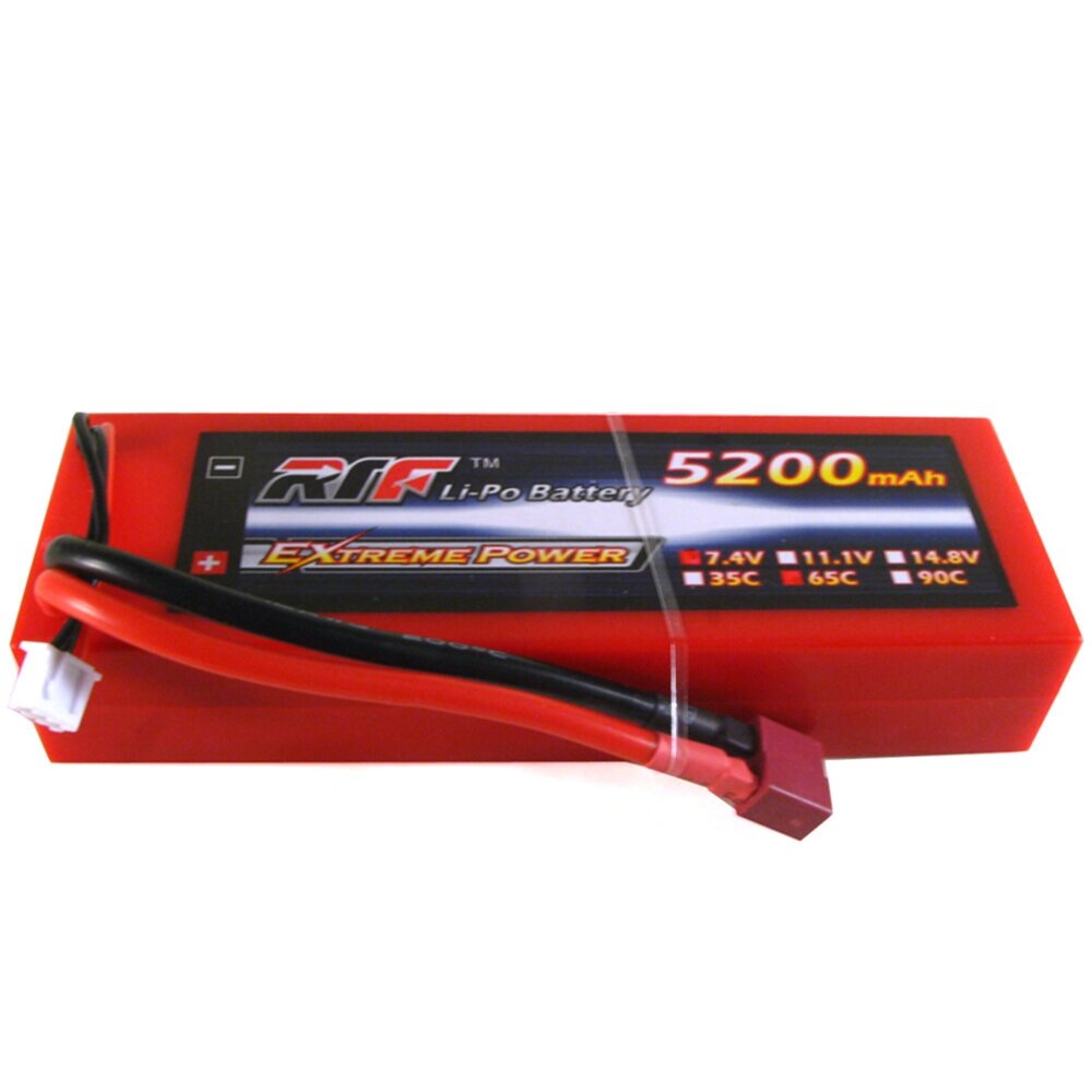 Giantpower RTF 7,4 В 5200 мАч 65C 2S Lipo Батарея T Plug для 1/8 1/10 RC Авто Детали модели автомобилей - сравнение