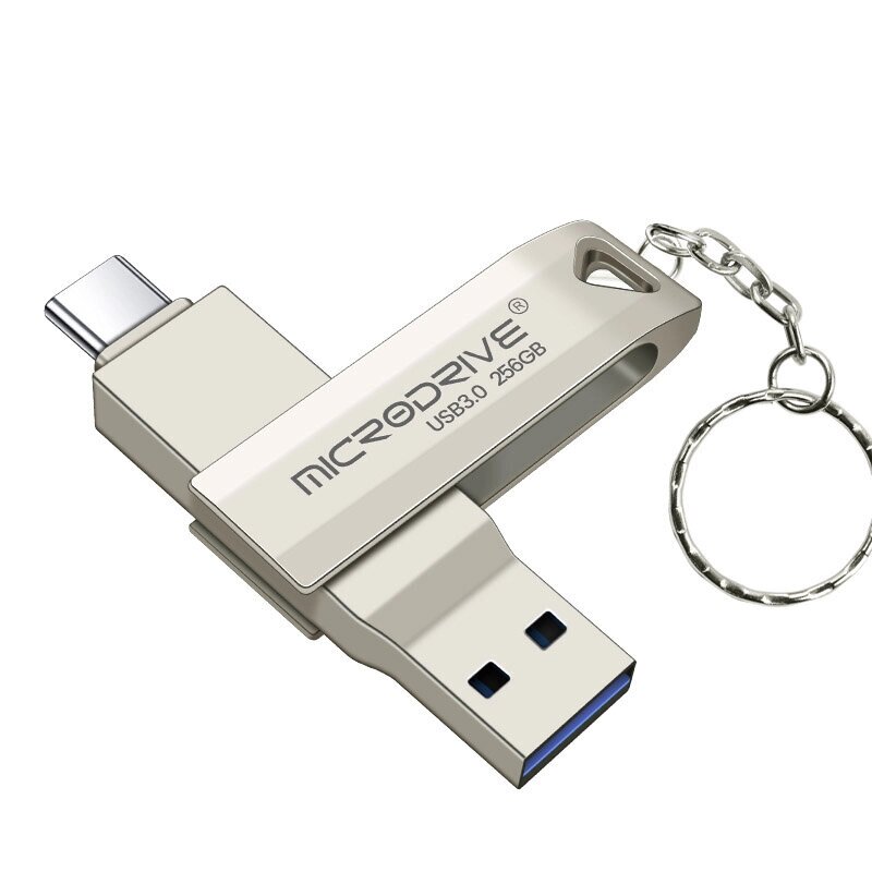 Microdrive МД223С USB3.0 и Type-C Двойной металлический интерфейс 64G 128G 256G Высокоскоростная передача данных Портати - особенности