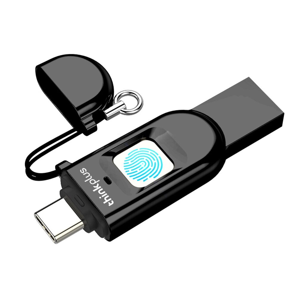 Lenovo Thinkplus 2 в 1 USB 3.0 Type-C USB-диск с отпечатками пальцев 32G 64G 128G 256G Pendrive Защита конфиденциальност - заказать