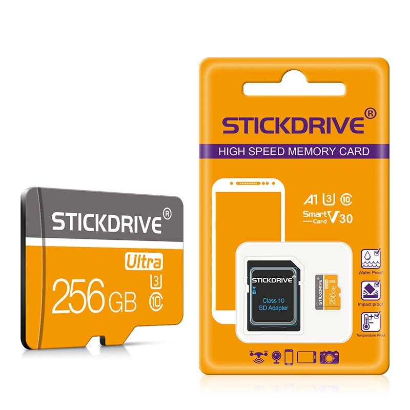 Stickdrive 256 ГБ TF карта памяти класса 10 высокоскоростная карта Micro SD Flash смарт-карта для телефона камера регист - доставка