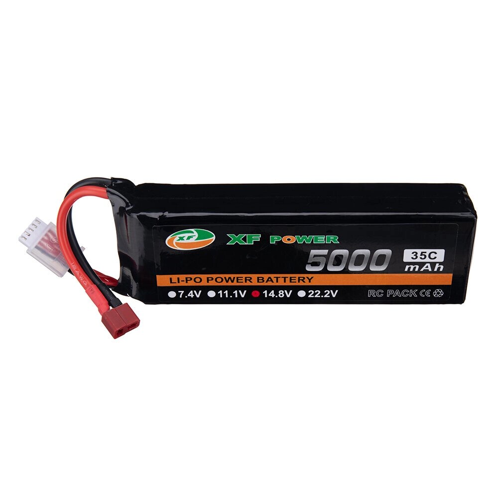 XF POWER 14,8 В 5000 мАч 35C 4S LiPo Батарея T Deans Plug с переходником XT60 для RC Дрон - выбрать