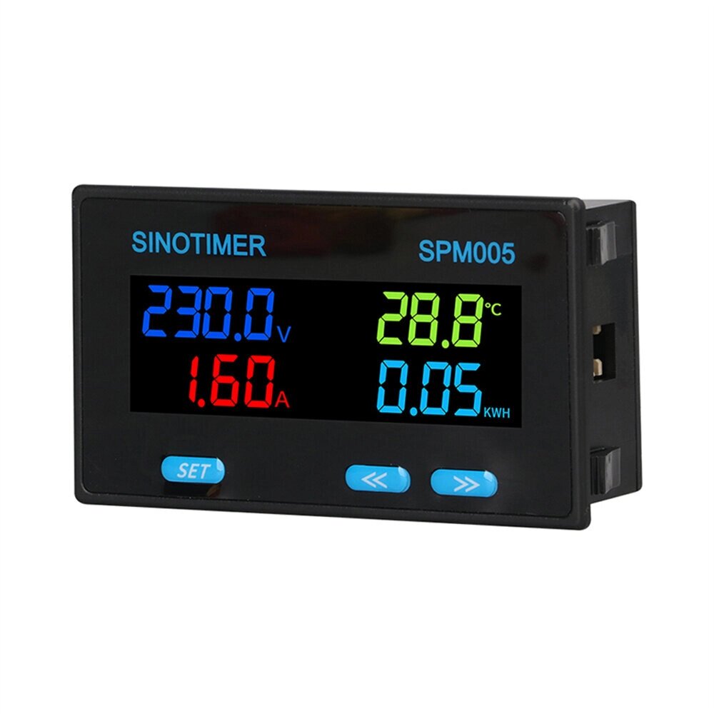 SINOTIMER SPM005 Многофункциональный измеритель мощности Высокая точность LCD Дисплей Измеряет напряжение Ток Температур - сравнение