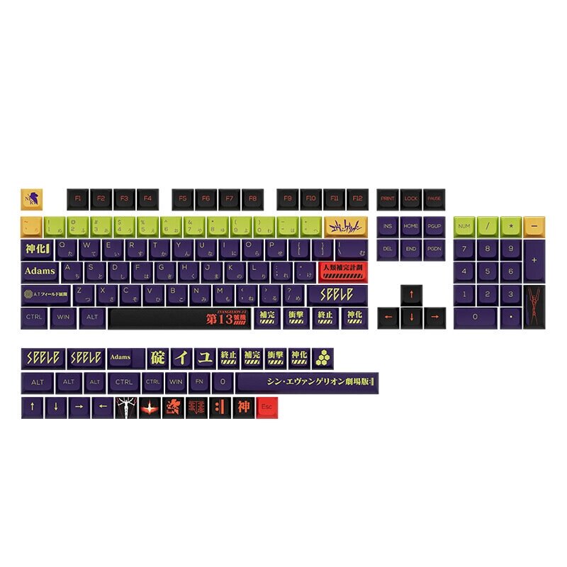 135 ключей EVA13 № 13 PBT Keycap Set XDA Profile Sublimation Японские пользовательские колпачки для клавиатур Механическ - фото