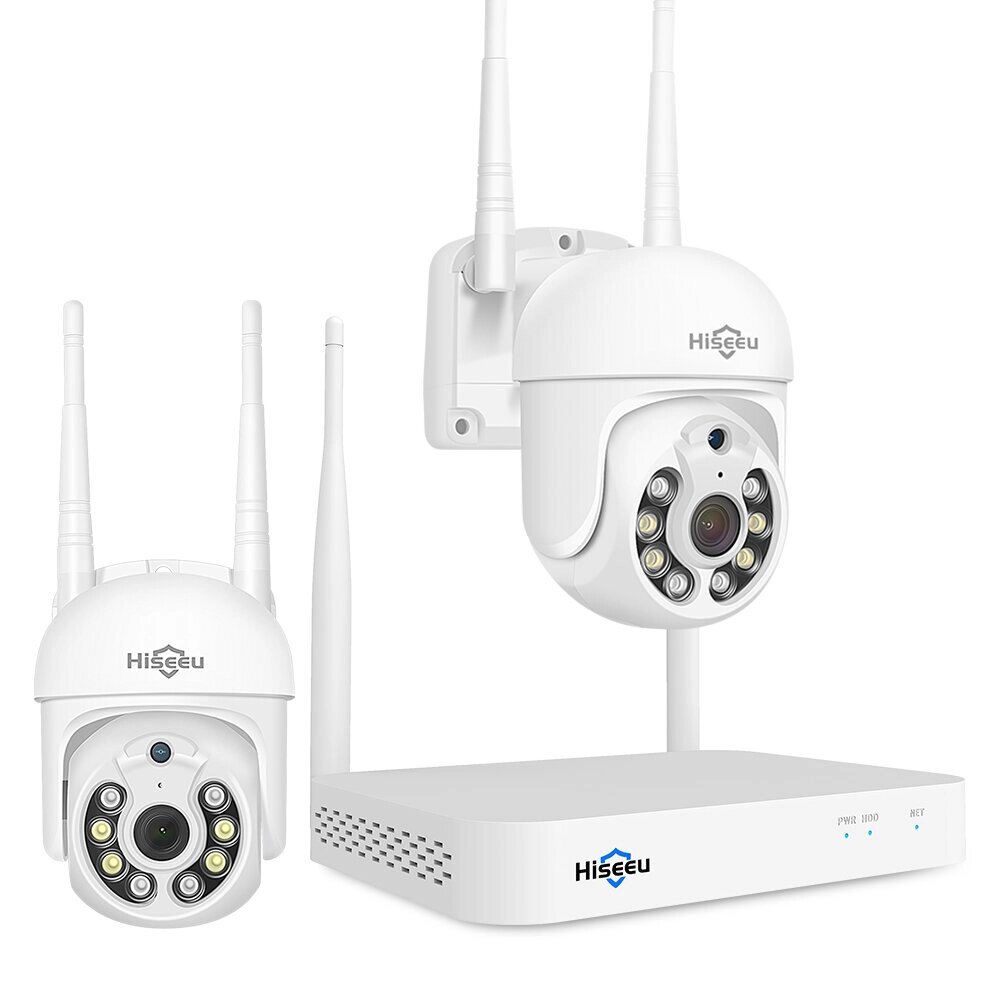 Hiseeu WK-2HD205 2 камеры 5MP WiFi CCTV PTZ-камера Система безопасности Набор 10-канальный NVR-рекордер AI Набор IP-каме - характеристики