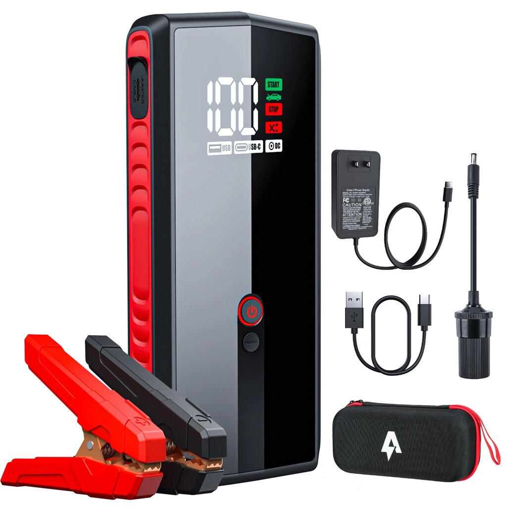 Andeman Epower-199 2000A 20000mAh Авто Jump Starter Батарея Booster Dual USB Power Bank с LED фонариком PD 65W - описание