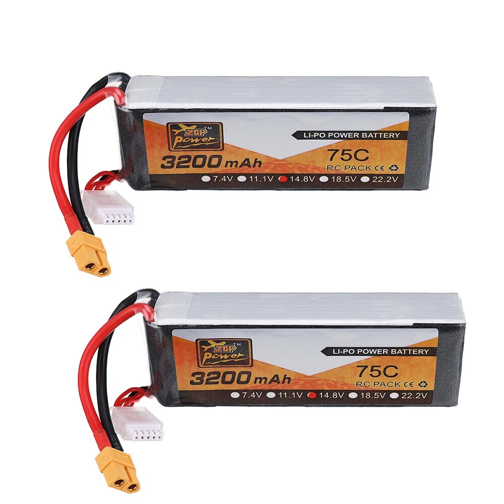 2Pcs ZOP Power 14,8V 3200mAh 75C 4S Lipo Батарея XT60 Plug для RC Самолета - особенности