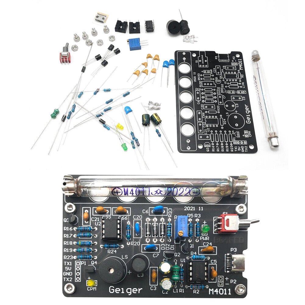 Счетчик Гейгера Набор V0.8 Счетчик Гейгера Миллера с открытым исходным кодом DIY Набор Ядерное излучение - Bangoo