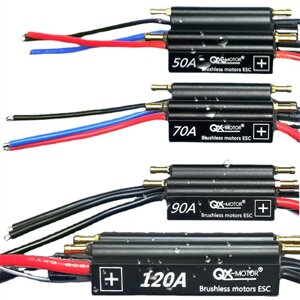 QX-Motor Underwater Бесколлекторный ESC Водонепроницаемы 2-6S Two Way 50A/70A/90A/120A C BEC для радиоуправляемых лодок,