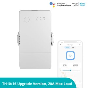 SONOFF TH Origin 16A/20A Wi-Fi Smart Switch Переключатель контроля температуры и влажности Умный дом работает с eWeLink